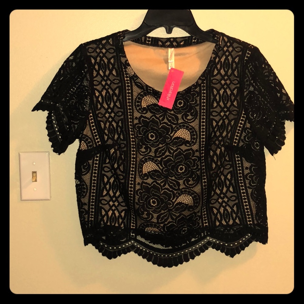 Black lace top